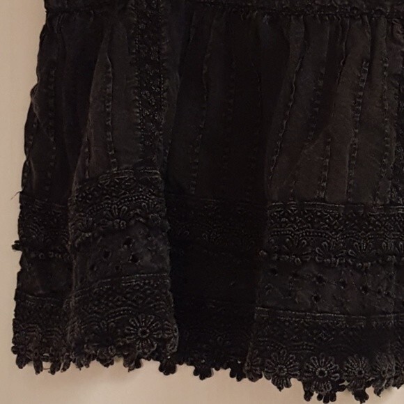 Free People Black Wash Worn Boho Skirt - Picture 3 of 4